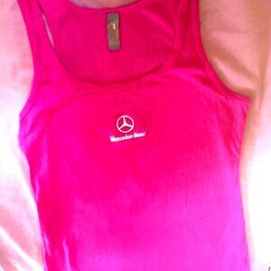 Mercedes Benz Tank Top Womens Pink Size Small 100% Cotton new no tags